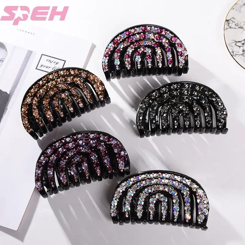 New diamond-encrusted hair creative hairpin small pure and fresh and lovely horse hair clip