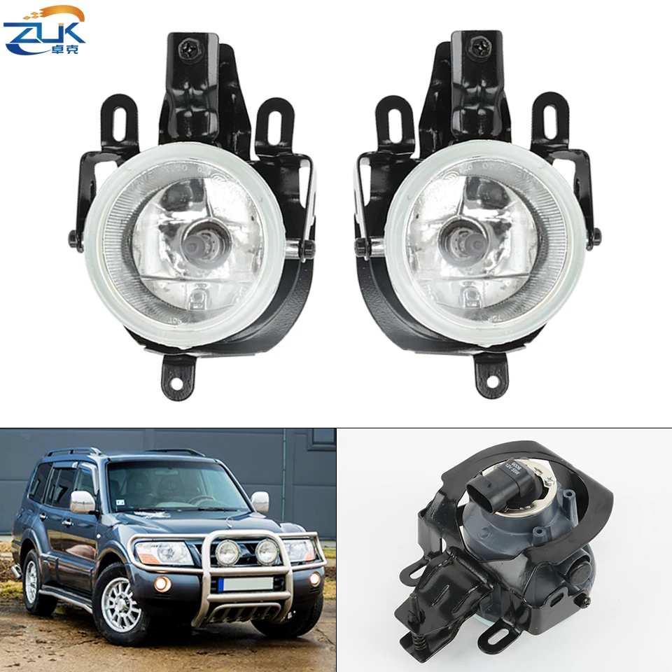 ZUK Car Front Bumper Fog Light Fog Lamp For Mitsubishi Pajero V73 Montero 2004 2005 2006 Foglight Foglamp Reflector