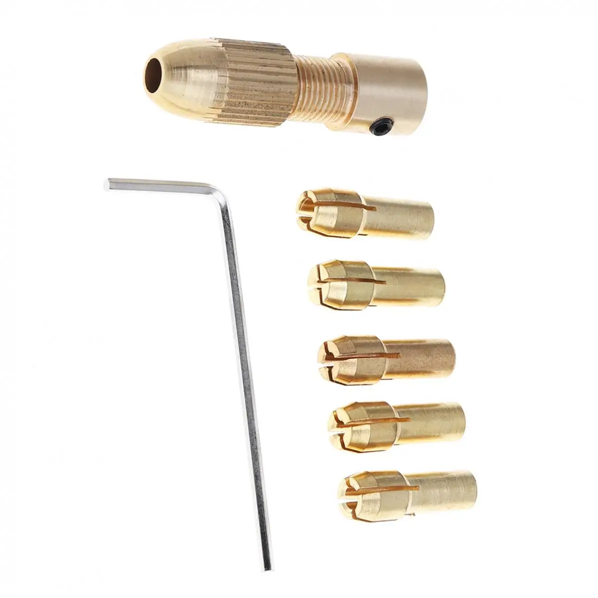 Mini wiertarka mosiężna tuleja zaciskowa 7szt/lot 2,35/3,17mm Uchwyt wiertarski wspornik 0,5 - 3,0MM Wiertło do płyty ABS / płyty świetlnej Dziurkacz