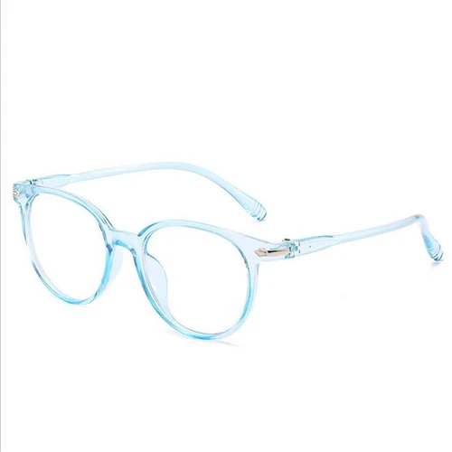 Imagen 2 del producto Gafas para miopía transparentes de color rosa para estudiantes, gafas para miopía ovaladas de plástico Retro para hombres y mujeres con grado 0-0,5-1,0-1,5 a-6