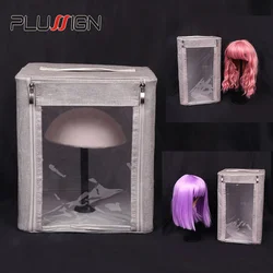 Dust-Proof Wig Display Box For Salon Hand Carry Bag For Hair Toupee Wigs M Size For Long Hair Short Hair Plussign Wig Bag