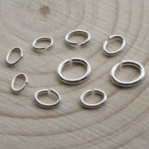 Pure 925 Sterling Silver Oval Open Single Loops Jump Rings &amp; Split Ring for Necklace Bracelet connector Jewelry Making Findings