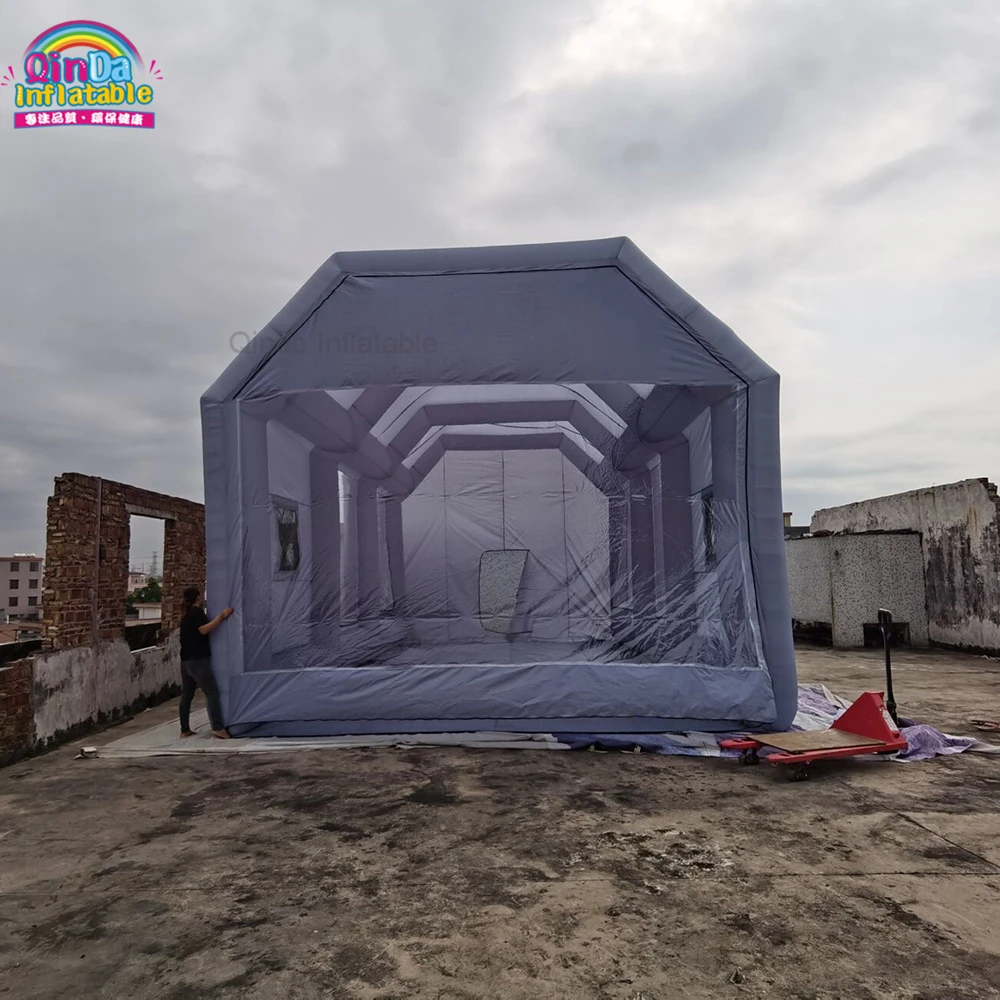 Giant Inflatable Car Maintaining Tent Portable Inflatable Spray Paint Booth For Rental