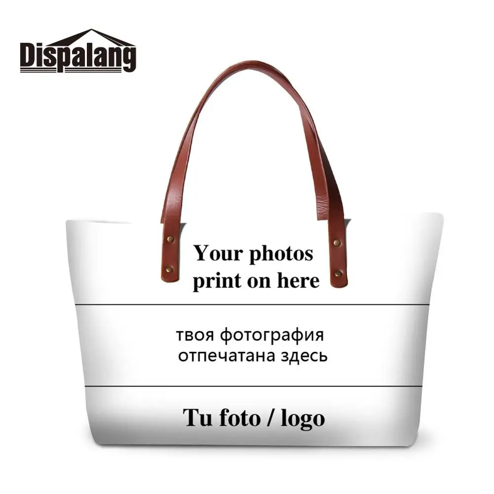 Dispalang Women's Handbag Personalized Custom Totes Bags Girls Neoprene High Quality DIY Logo/Image Top-handle Female Party Bags