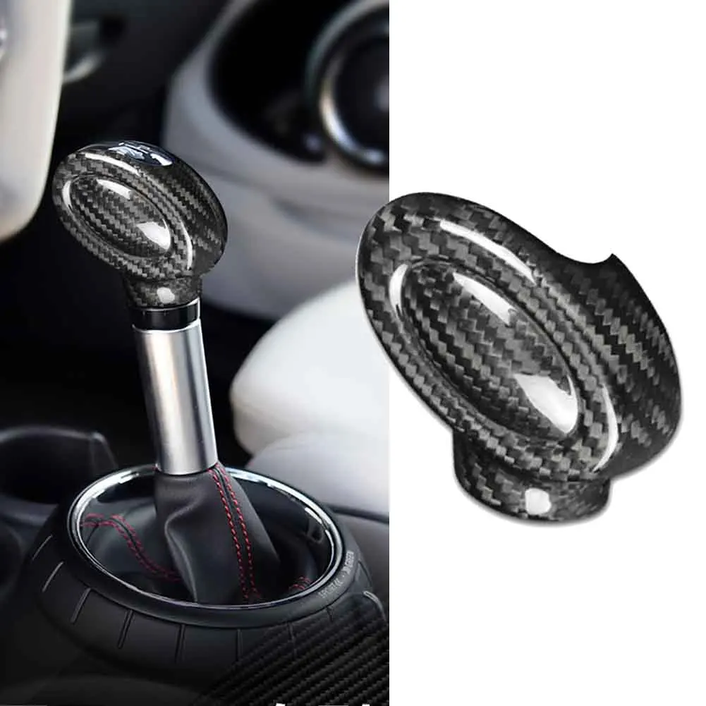 Car Gear Shift Knob Cover Sticker Trim Decoration For BMW Mini Cooper F series F54 F55 F56 F57 F60 Carbon Fiber Black