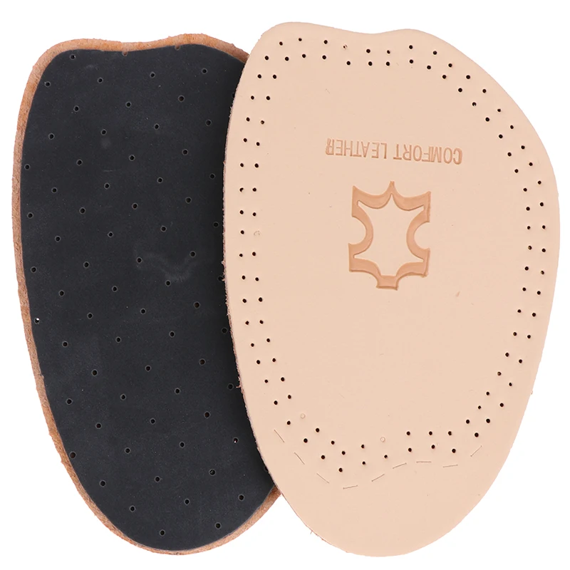 1Pair Breathable Thickening Half Code Pad Leather Forefoot Pads Soft High Heel Insoles Shock Absorbing Insoles Shoes Accessoires