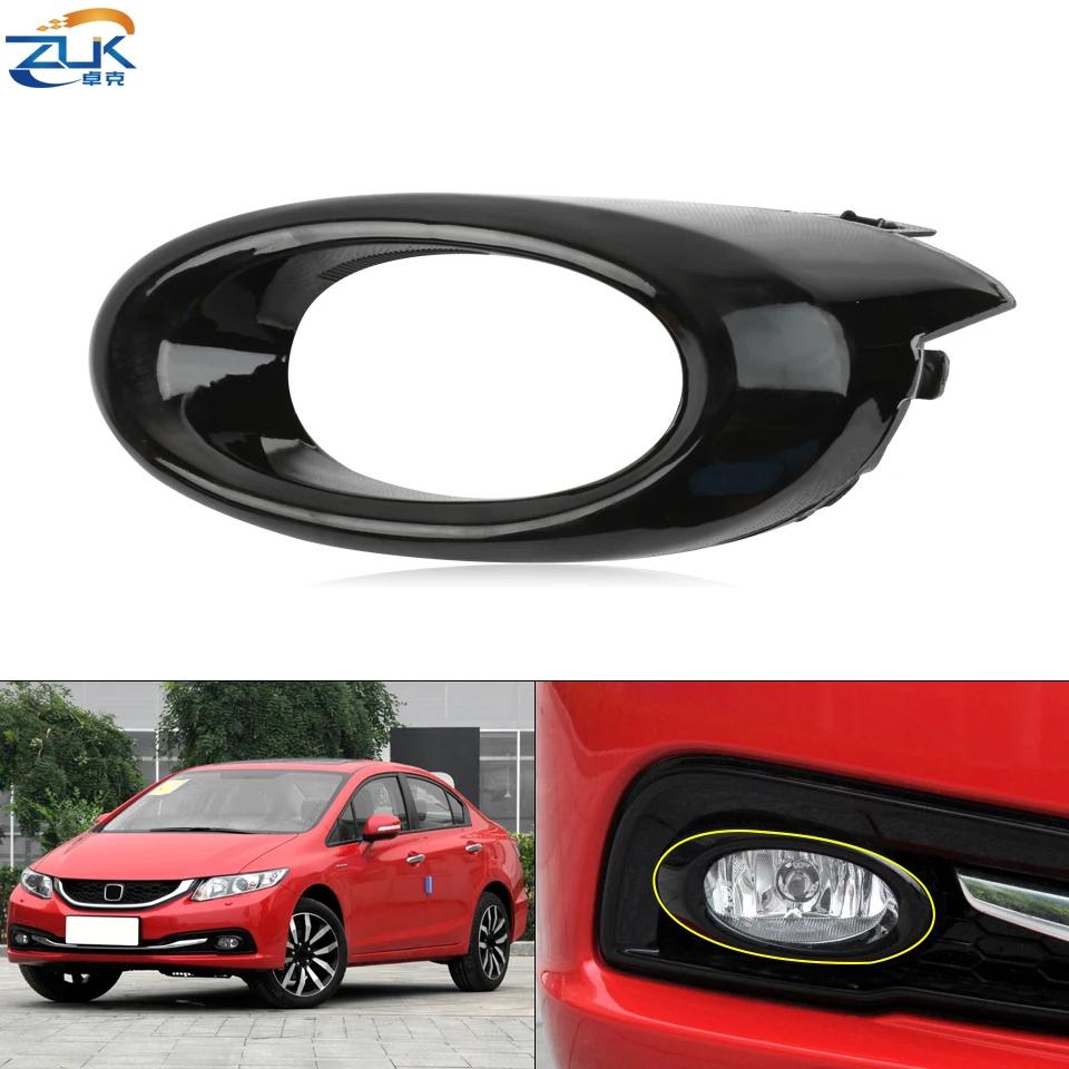 

ZUK Front Bumper Fog Light Garnish Trim Reflector Lamp Cover For HONDA CIVIC 2014 2015 FB6 OEM:71117-TR3-A51 71116-TR3-A51
