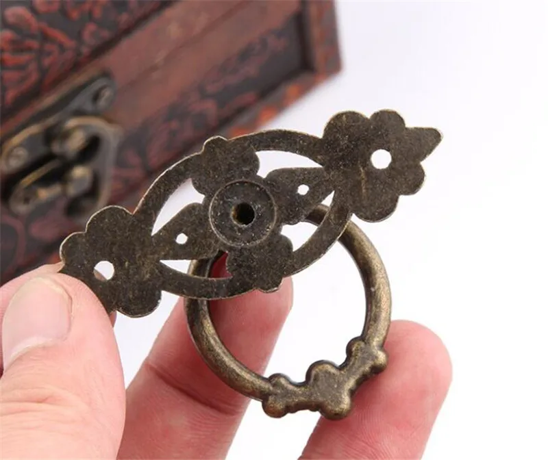 

New 100pcs/lot Retro Zinc Alloy Kitchen Drawer Cabinet Door Handle Furniture Knobs Hardware Cupboard Antique Pull Handles