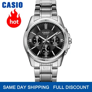 Casio Clock Clock Men's Pulse Pulse Luxury Brand Quartz Watch Light Men Waterproof Water Watch Military Sport Watch часы Reloj Hombre Erkek Kol Saati Montre Homme Zegarek Meski MTP-1375 12 Main Sales Casio Men's Watch - №12