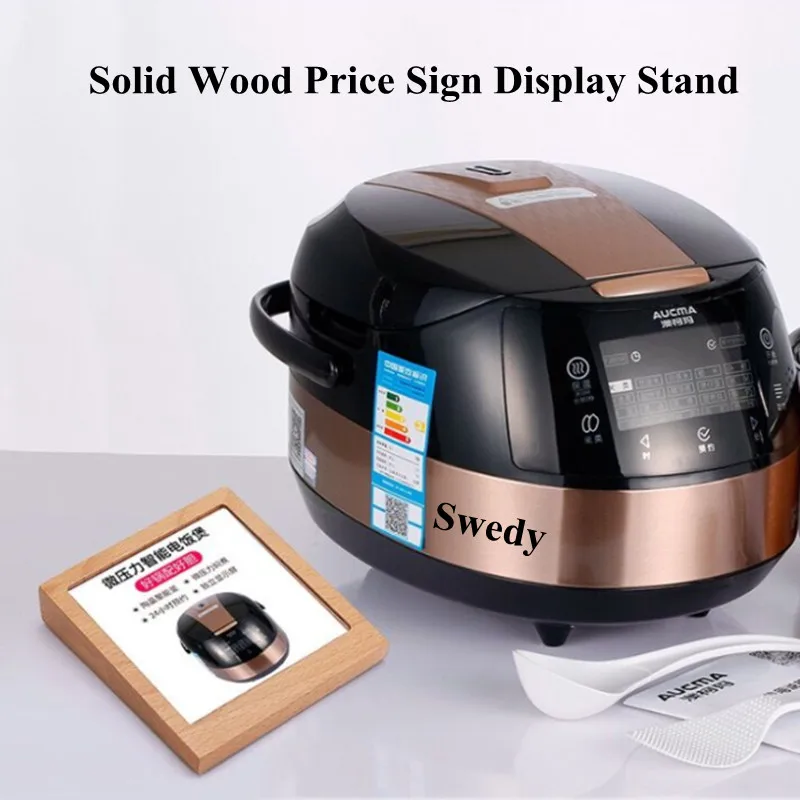 3 Pieces 90X54MM Table Acrylic Sign Holder Display Stand Ad Photo Picture Frame Wood Menu Paper Holder Price Label Card Tags