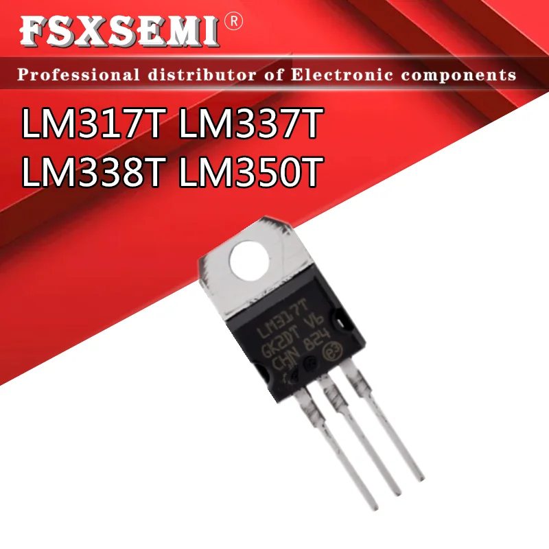 10pcs/lot LM317T LM337T LM338T LM350T LM317HVT TO220 Voltage Regulator IC TO-220 LM337 LM338 LM350 LM317