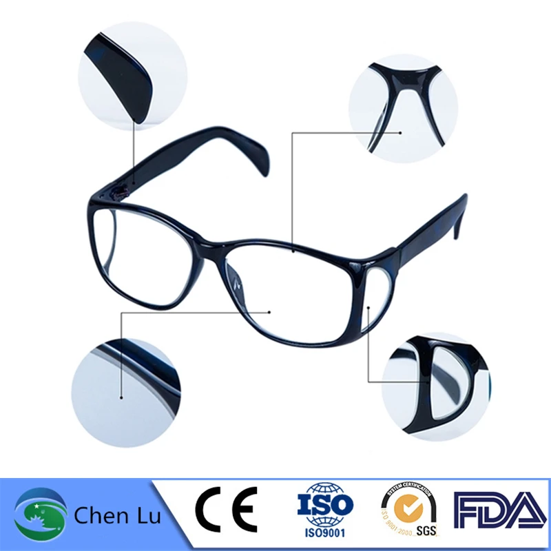 Genuine nuclear radiation protective lead spectacles(with side defense) x-ray gamma ray protective 0.5/0.75mmpb lead glasses