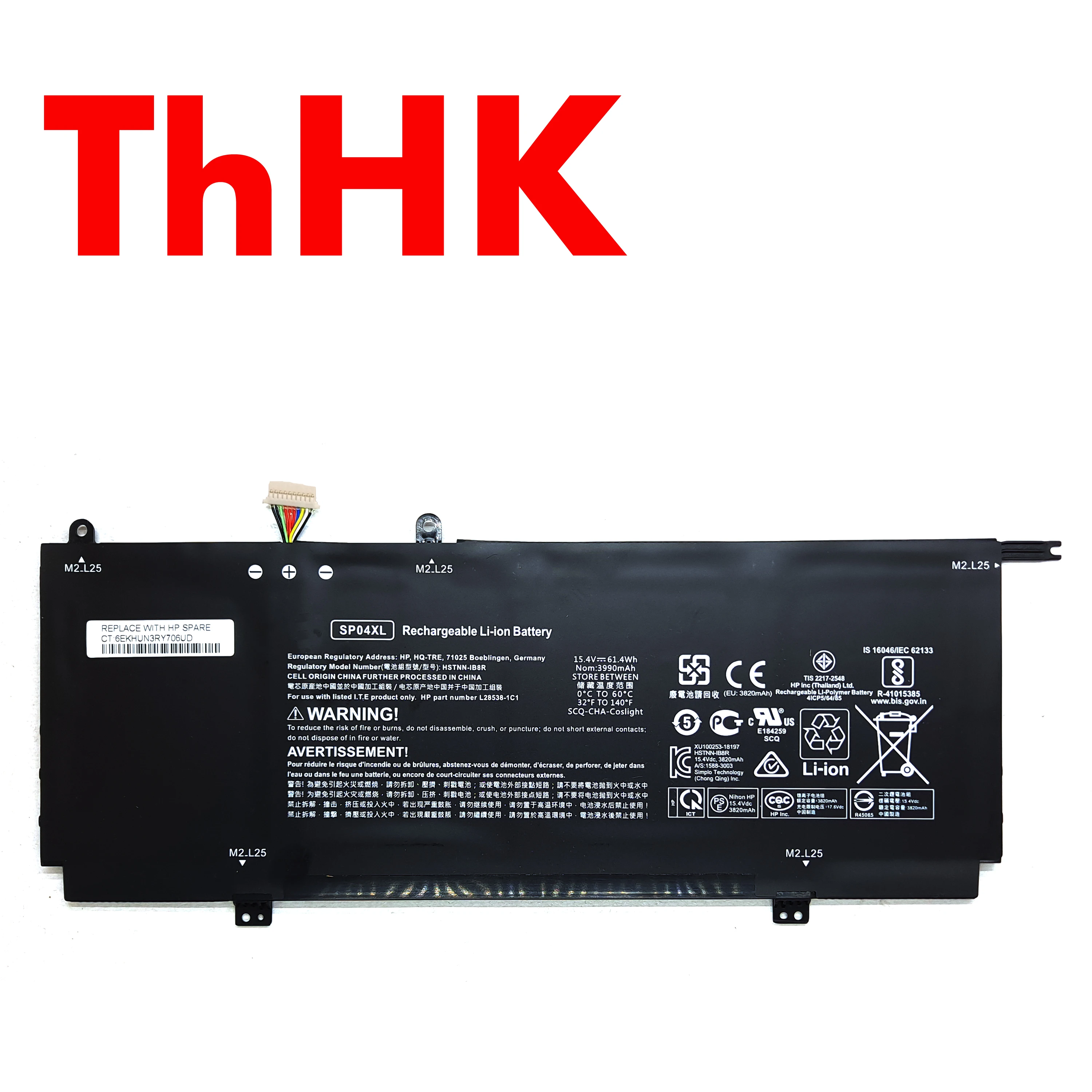 Genuine Original 61.4WH SP04XL SPO4XL HSTNN-IB8R Battery For HP Spectre x360 Convertible 13T-AP000 TOUCH 13-AP0008CA 13-AP0000TU