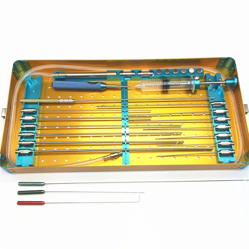 

Fat cannula kit Stem Cell Lipo Fat Transfer Liposuction metal box Liposuction tools Beauty tools