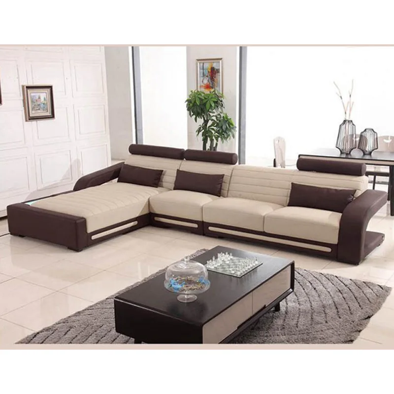 

modern style living room Genuine leather sofa a1310