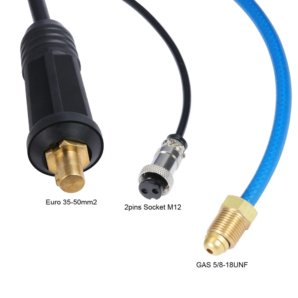 Reboot TIG Welding Torch Welding Gun WP17FV with 13 Feet 4M TIG Welder Adapter for High Frequency Lift TIG Arc Welder