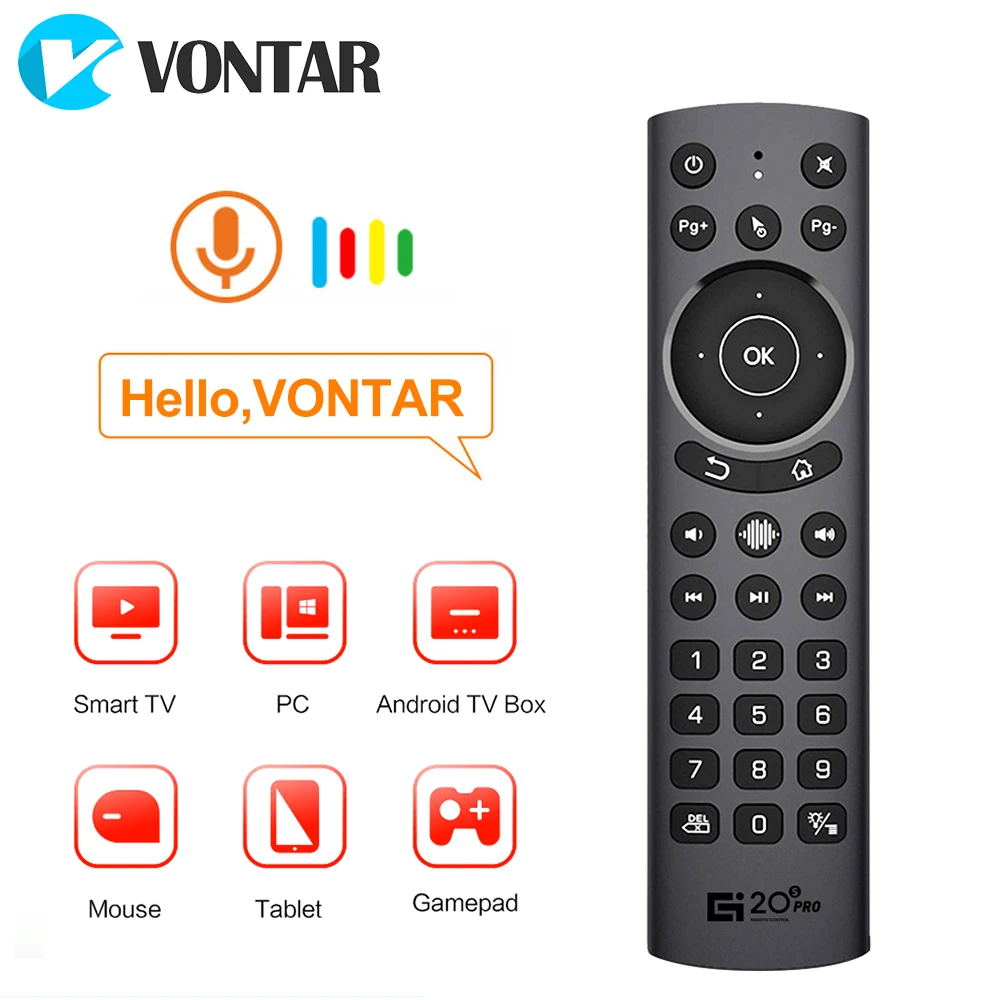 G20BTS Plus G20S PRO 2.4G bezprzewodowy z pilotem podświetlany Air Mouse żyroskop dla H96 Max X96 Max X88 Pro TV BOX z androidem