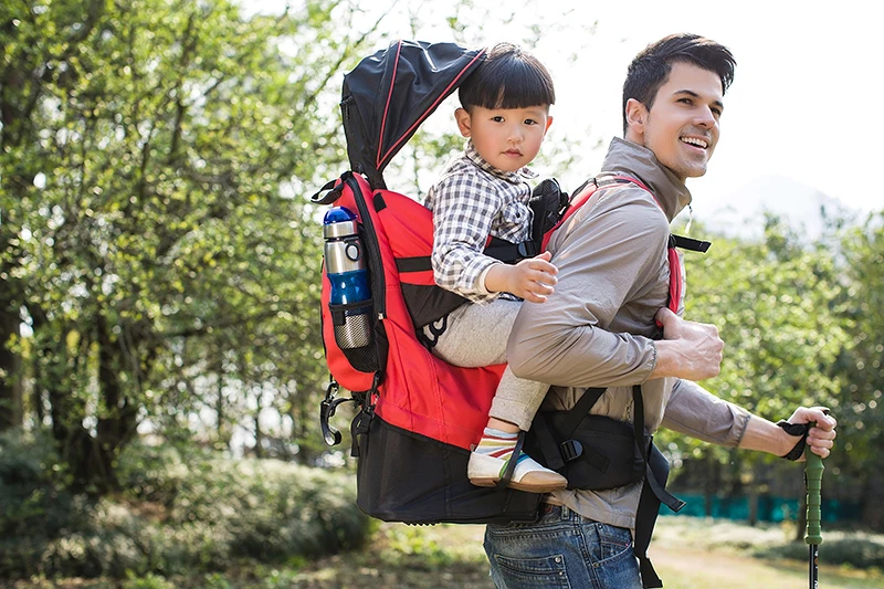 Mochila portabebés de lujo para senderismo, portabebés de fábrica china para acampar con cubierta de lluvia, 2020