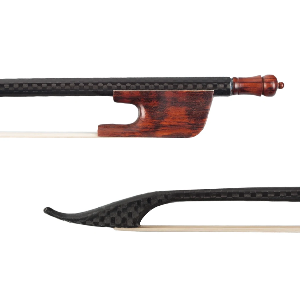 Naomi Vintage Barokke Stijl Boog Brazilwood/ Snakewood/ Carbon Fiber Boog Wit/Zwart Paardenhaar Snelle Respons 4/4 Viool gebruik
