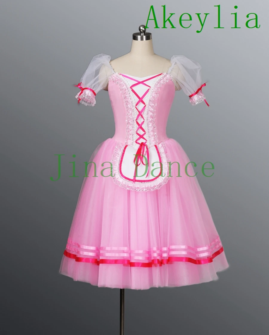 Many colors ! Romantic dress Giselle Ballet tutu Costumes performance Pink women Peasant Village Long Tulle Dress competition