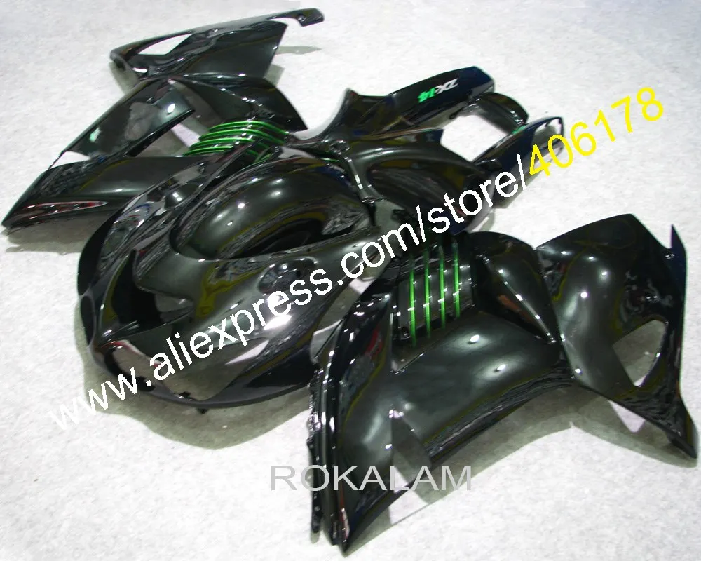 

ZX-14R Fairings For Kawasaki Ninja ZX14R 06-11 2006-2011 Green Black Motorcycle Fairing (Injection Molding)