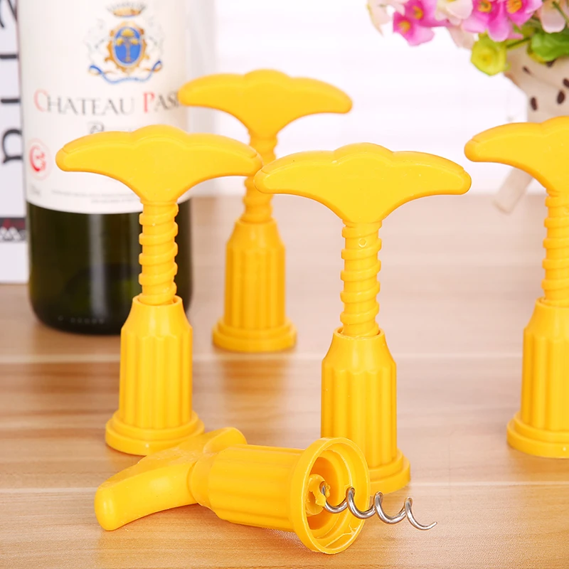 

Wine Beer Bottle Opener Corkscrew Plastic Wine Opener Professional Double Hinge Waiters Wine Bottle Beer Cap Bar Tools