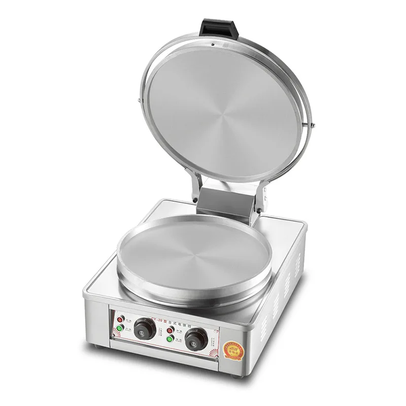 

220v 3KW Pancake Machine Stainless Steel Double heating Frying Machine For Dumpling Fryer automatic constant temperature