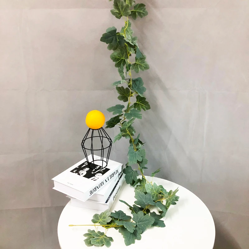 170cm Künstliche Ahornblätter Rattan Wand Hängen Pflanzen Gefälschte Creeper Seide Ivy Leaf Lange Baum Zweig Für Home Hochzeit weihnachten Decor