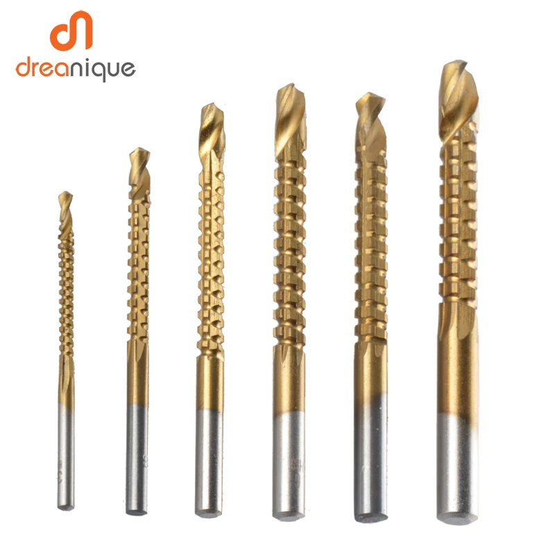 Brocas de cobalto para taladro, juego de tornillos con espiral, multifunción, métrico, 6 uds./set