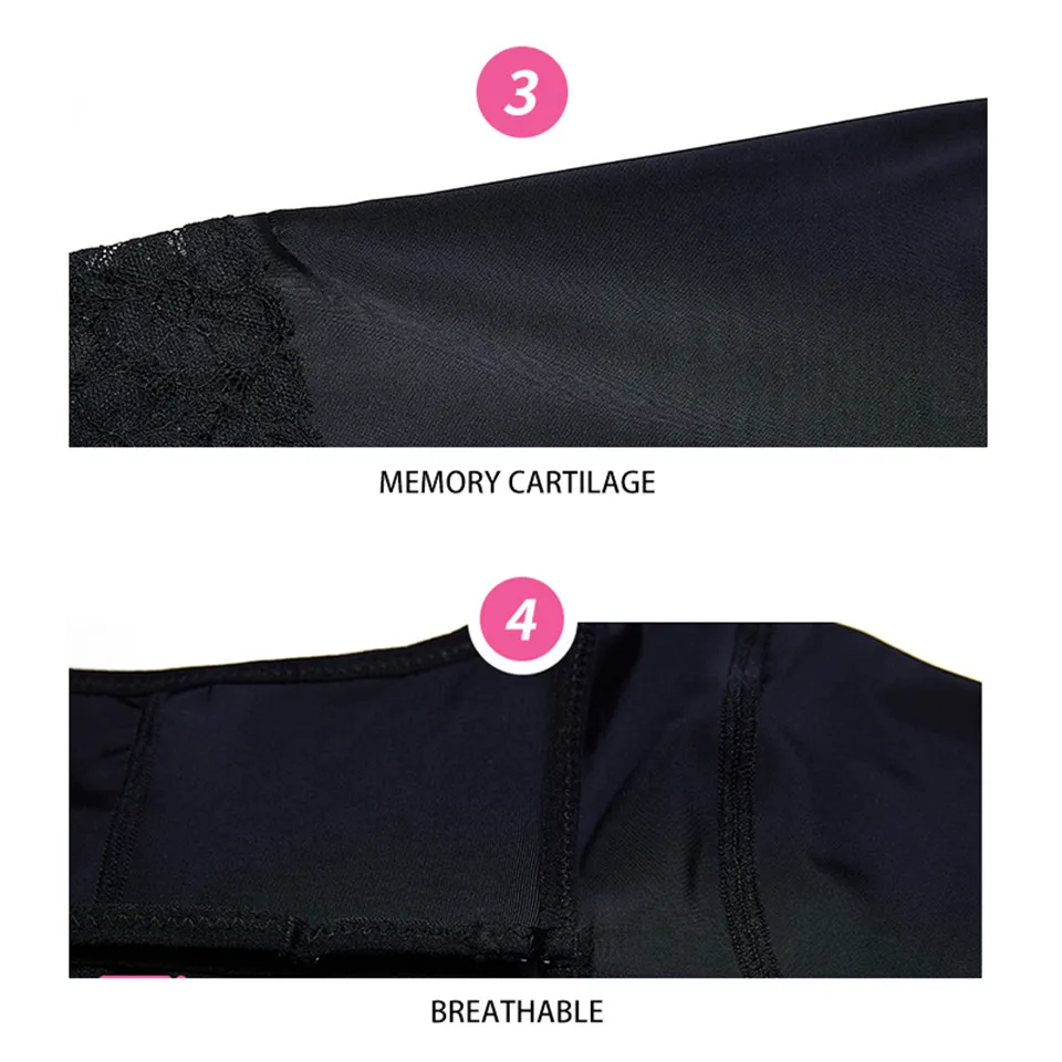 Shapewear Bodysuit Damen Schwarz Shapers Schnür-Unterbrust-Ganzkörper-Bodysuits mit Öffnung im Schritt Schlankmachende Unterwäsche – Detail 13