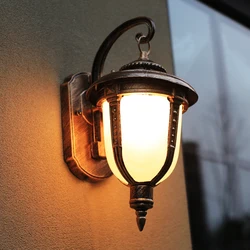 Lámpara de pared Retro de estilo europeo, iluminación impermeable para exteriores, patio, pasillo, balcón, porche, luces de pasillo