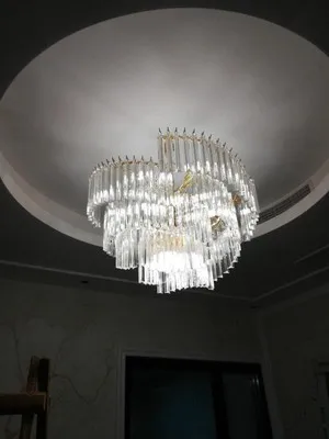 LED Dimmable Silver Gold Crystal Designer