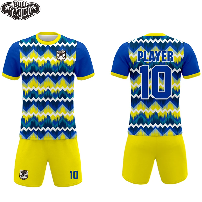 colorful soccer jersey design polyster quick dry fabric custom personalized name number logo soccer jersey sets uniform