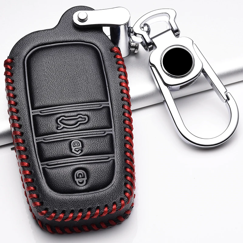 Top Layer Leather Key Cover Car Key Case For Toyota Chr C-hr Land Cruiser 200 Avensis Auris Corolla Smart Keychain Shell