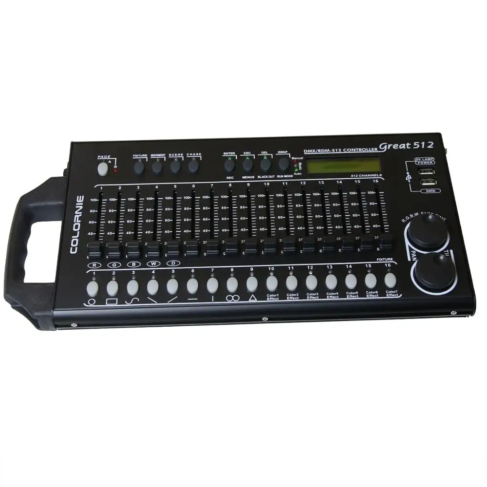 512 Channels DMX&RDM Controller Stage Lighting DMX Console Dmx512 Console Work With USB Power Bank For Stage Light DJ Equipment