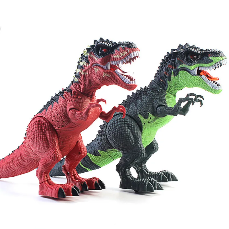 Electric Dinosaur Tyrannosaurus Rex Walking Light Sounds Animal Model Toys For Boys Electricial Lay Egg Dinosaur Outdoor Toy