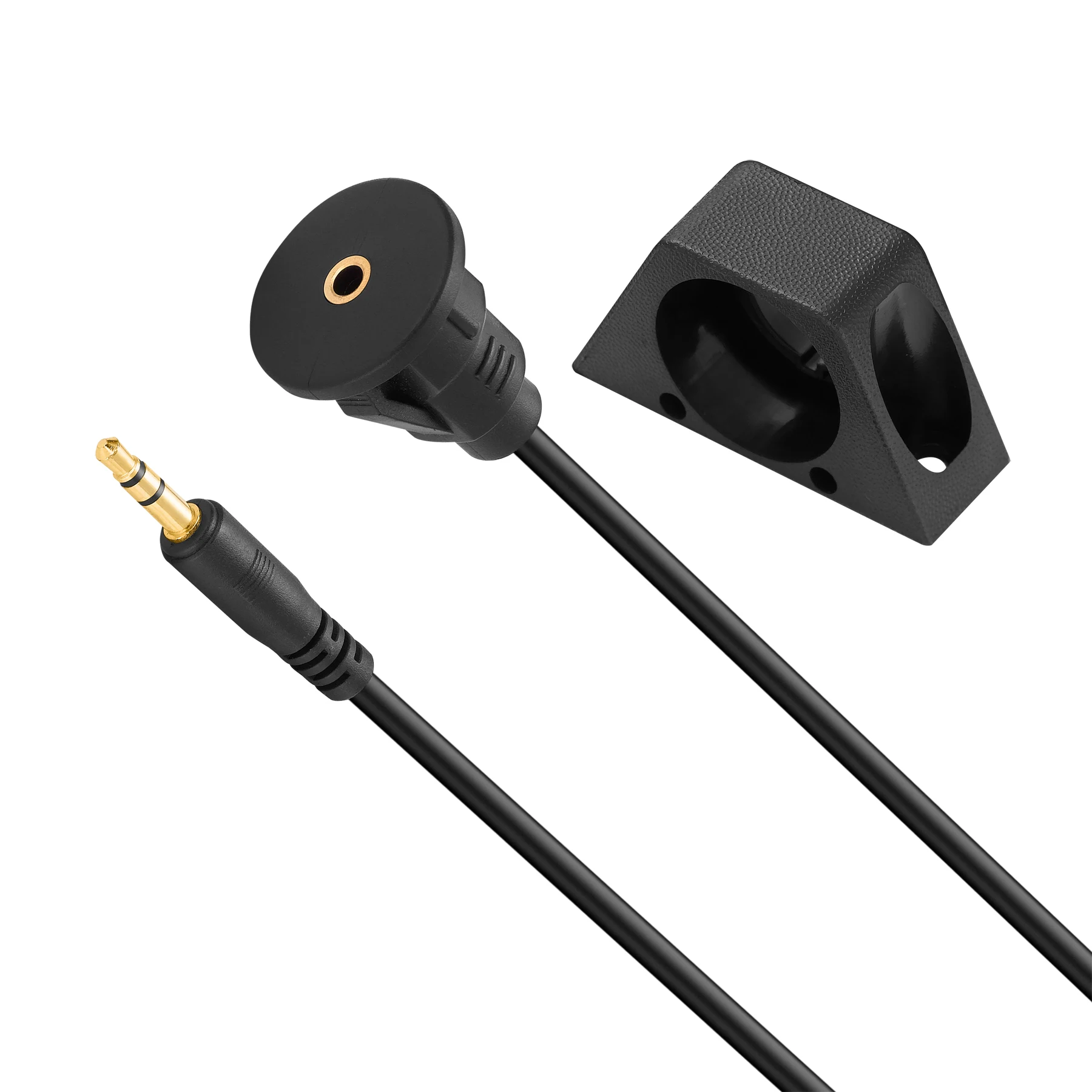 Bochara-Câble d'extension de prise audio AUX, carte Prada, kit de montage encastré, voiture, camion, 1/8 ", 3.5mm, 1m