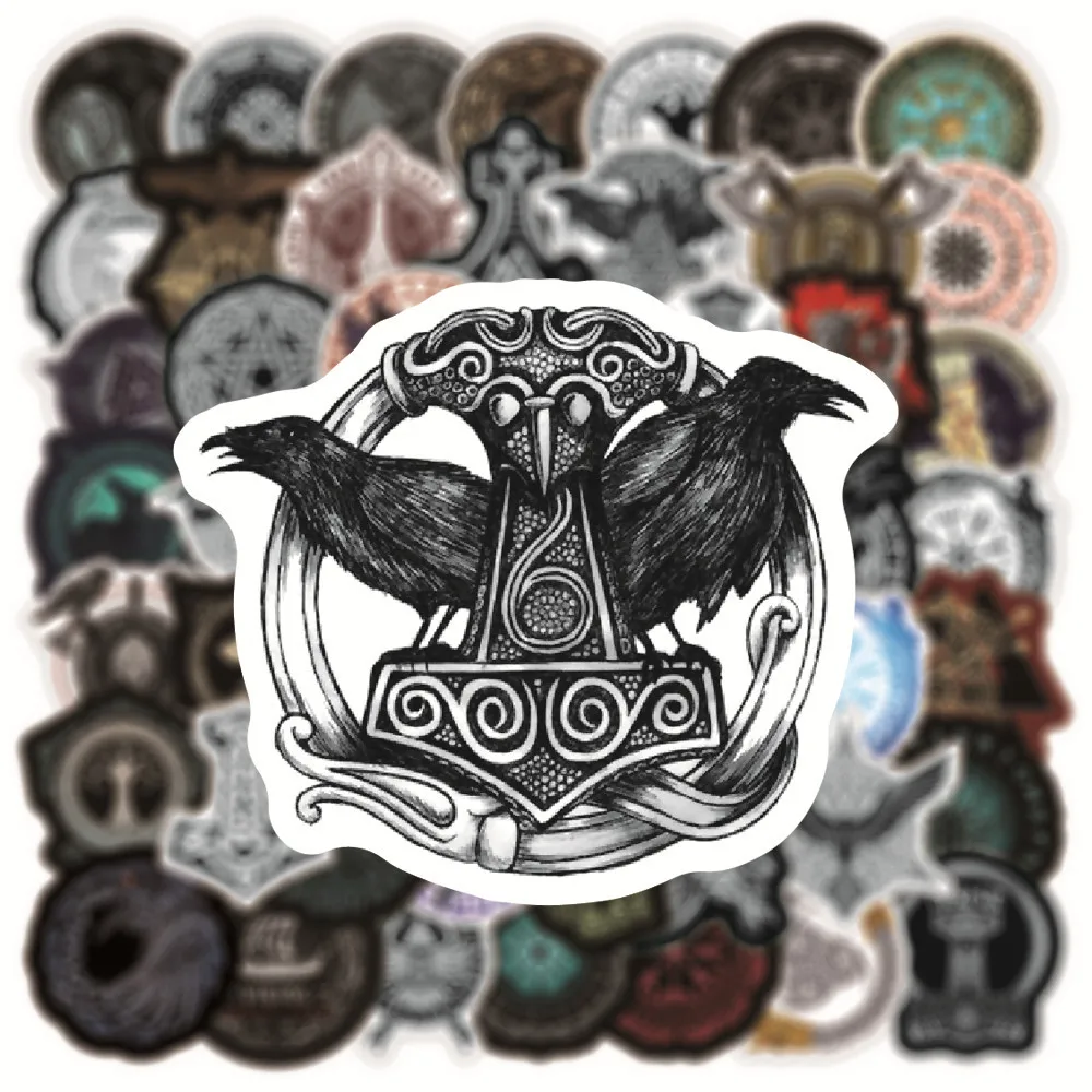 10/30/50PCS Totem Symbol Rune Viking Stickers Graffiti DIY Motorcycle Luggage Guitar Skateboard Cool Sticker Decal for Kid Gift