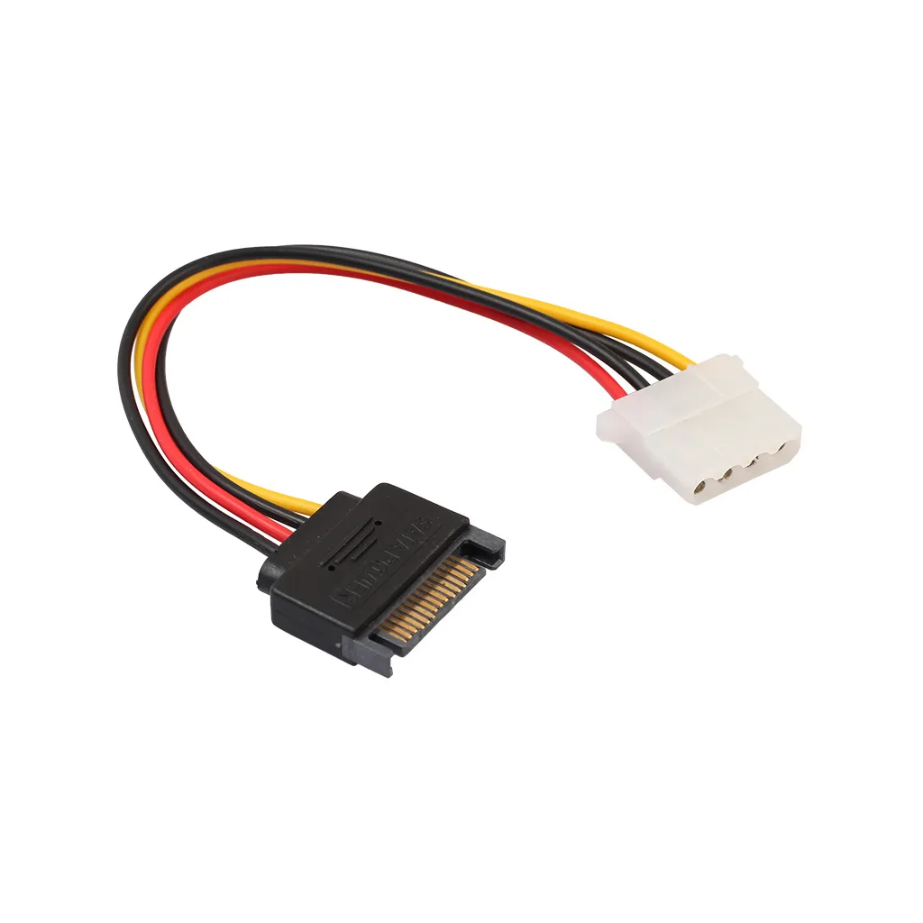 SATA a IDE Cable de alimentación 15 Pin SATA macho a Molex IDE 4 Pin adaptador de Cable hembra