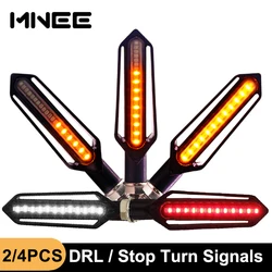 24LED Motorcycle Turn Signals Waterproof Motorcycle Flasher Light Built Relay Turn Signal Indicator DRL Stop Signals Blinker