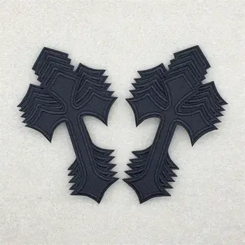 10片裝十字形布貼,DIY刺繡貼花,熨燙式布貼,適用於服裝、牛仔褲、貼紙、徽章(7.0x10.3公分) 10 最佳銷售 牛仔褲補丁 - №2