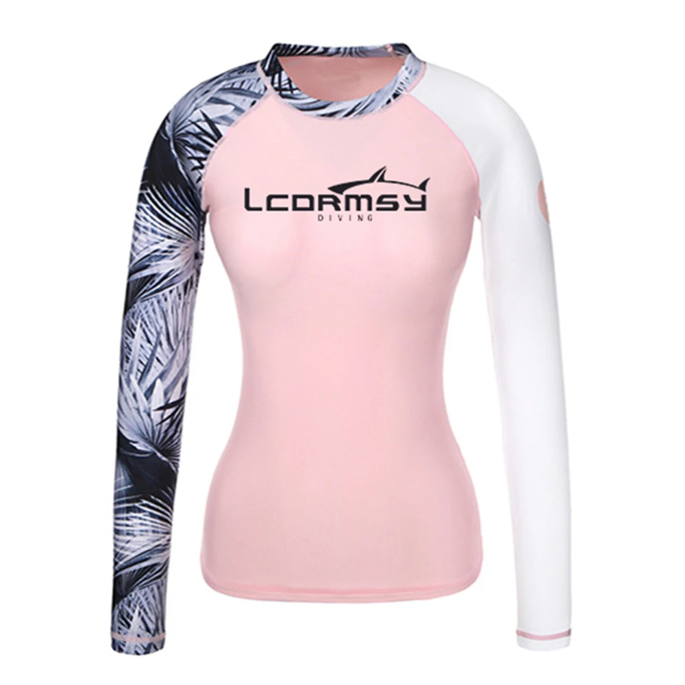 Brand New Women\'s Rash Protection Beach Long-Sleeve Surfing Swim Top Water Sports Gym Diving Suit Quick-Drying UPF50+