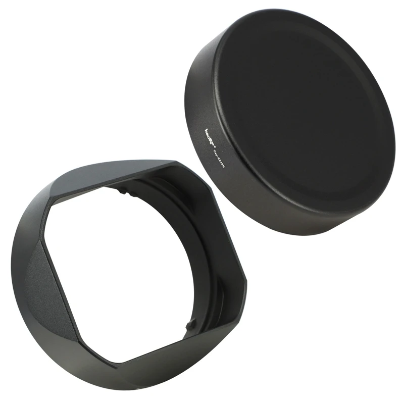 Haoge Bayonet Square Metal Lens Hood for Sony FE 24mm F2.8 G （FE 2.8/24 G） Lens Shade with Cap Kit