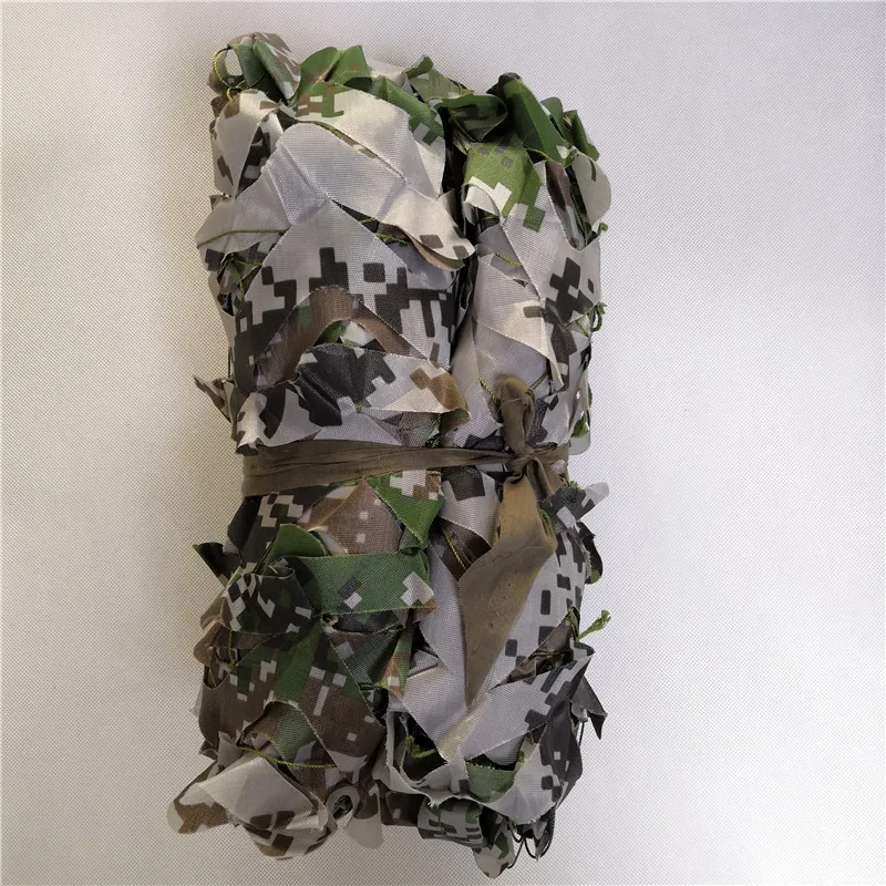 Forest digital camouflage net 2 Layer network wire Garden pet  shadow Awnings shade net 4 Size 2X3m,3X3m,3X4m,4X5m