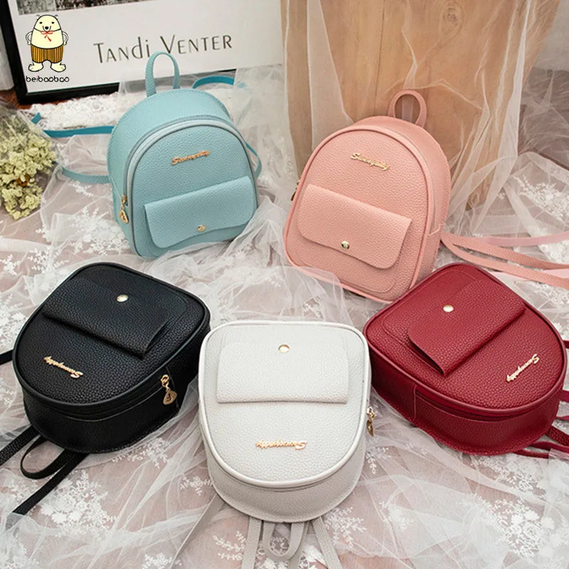 PU Leather Shoulder Mini Small  Backpack Women Teenage Girls Kids Multi-Function Female Ladies Phone Pouch Pack Bags for Women