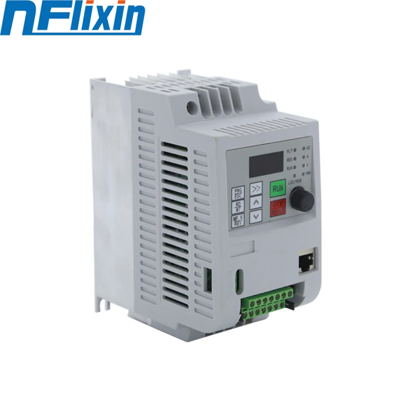 HOT! 0.75KW/1.5KW/2.2KW/ Single-phase Inverter Output 3-Phase VFD Frequency Converter Adjustable Speed 220V NFlixin 9100-1T