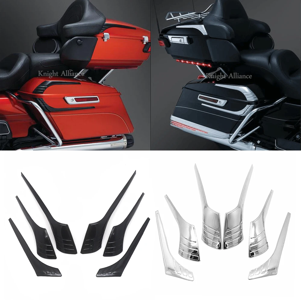 FOR Road Kings Electra Street Glides 2014-2020 2019 2018 NEW Motorcycle Tri-Line Saddlebag Hinge Cover Tour-Pak Accents Trim Lid