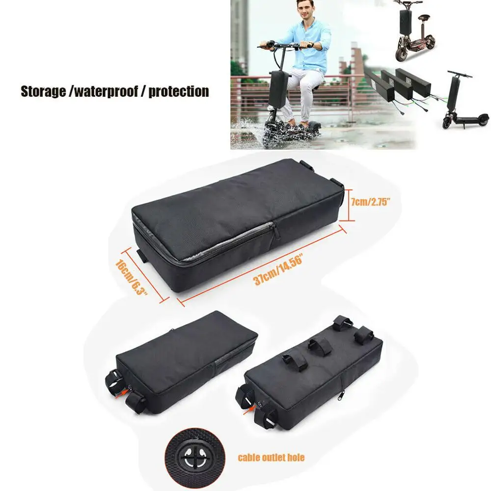 

37cmx16cmx7cm Bicycle Bag Electric Scooter Battery Packag Bicycle Front Ebike Waterproof Storage Bike Accessories Cycling Bag