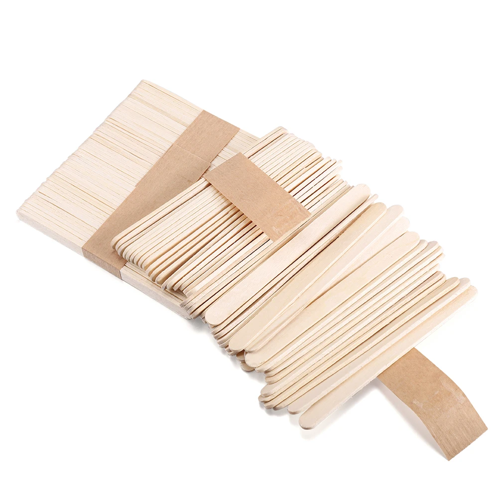 50-150Pcs Epoxy Resin Jewelry making Tools Silicone Wood Stick Natural Wooden Pop Popsicle Sticks Wood Craft Ice Cream Sticks