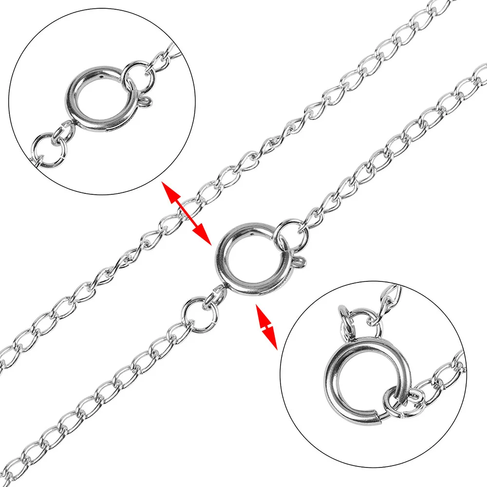 10 Stück/Set, Edelstahl-Federbügel mit offener Öffnung, als Zubehör für Schmuck, zum Selbermachen, als Komponenten. – Detail 3